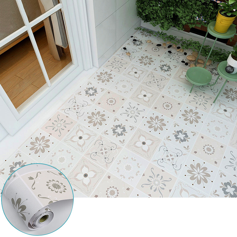 Modern Vinyl Floor Planks Porcelain Tile Look Peel & Stick Vinyl Flooring