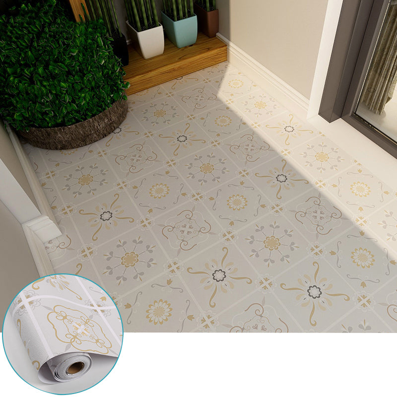 Modern Vinyl Floor Planks Porcelain Tile Look Peel & Stick Vinyl Flooring