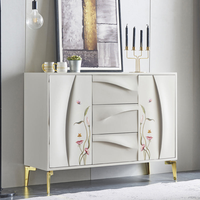 Classic Glam Horizontal Combo Dresser Wood Storage Chest Dresser for Bedroom