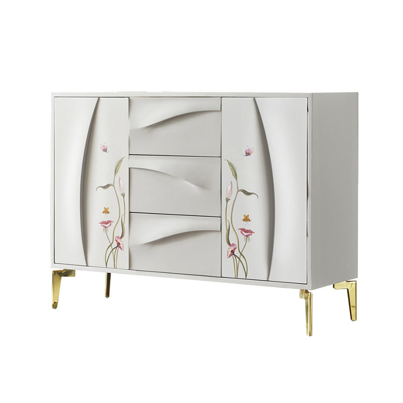 Classic Glam Horizontal Combo Dresser Wood Storage Chest Dresser for Bedroom