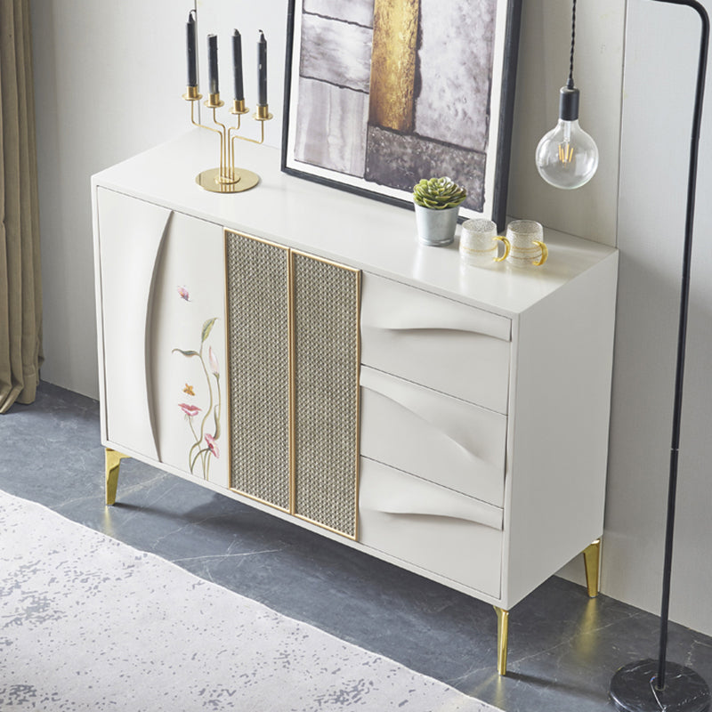 Classic Glam Horizontal Combo Dresser Wood Storage Chest Dresser for Bedroom