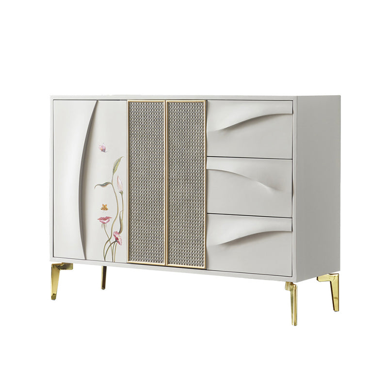 Classic Glam Horizontal Combo Dresser Wood Storage Chest Dresser for Bedroom