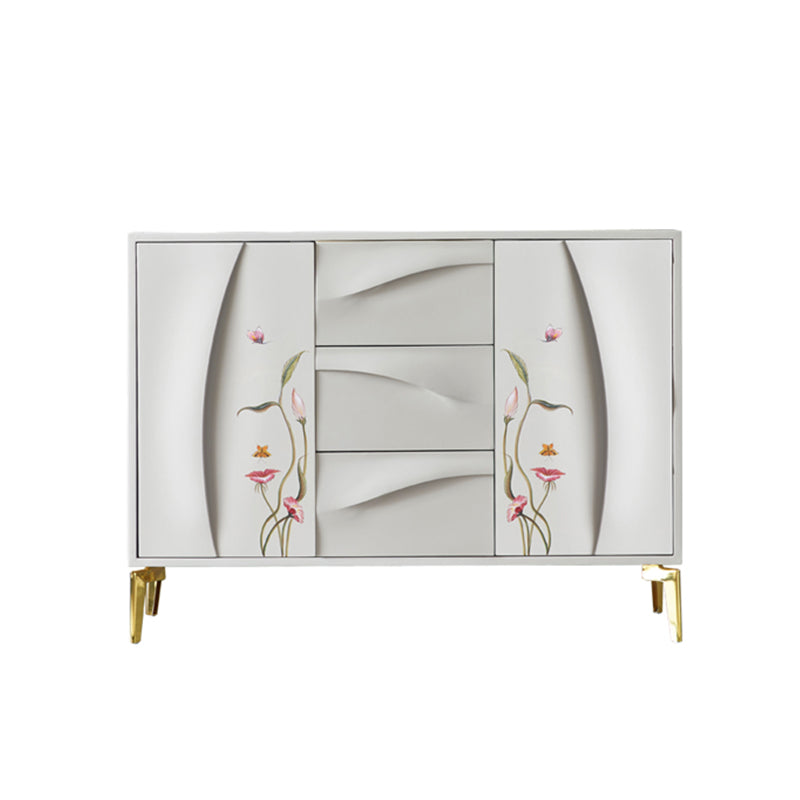 Classic Glam Horizontal Combo Dresser Wood Storage Chest Dresser for Bedroom