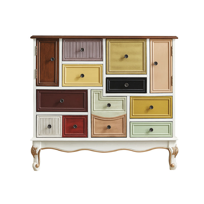 American Traditional Combo Dresser Wood Storage Chest for Bedroom
