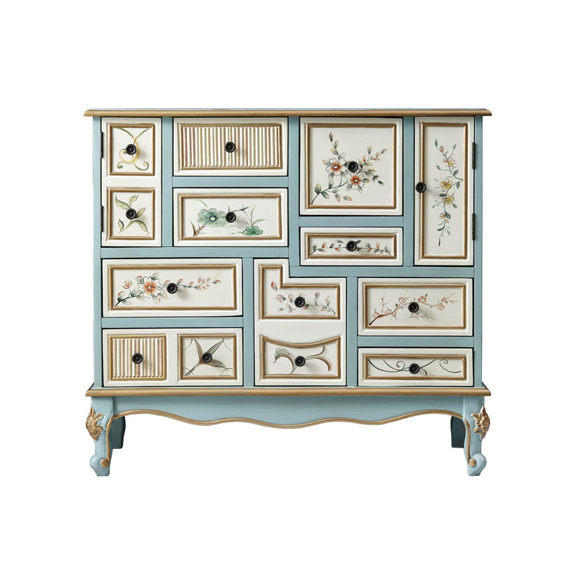 American Traditional Combo Dresser Wood Storage Chest for Bedroom