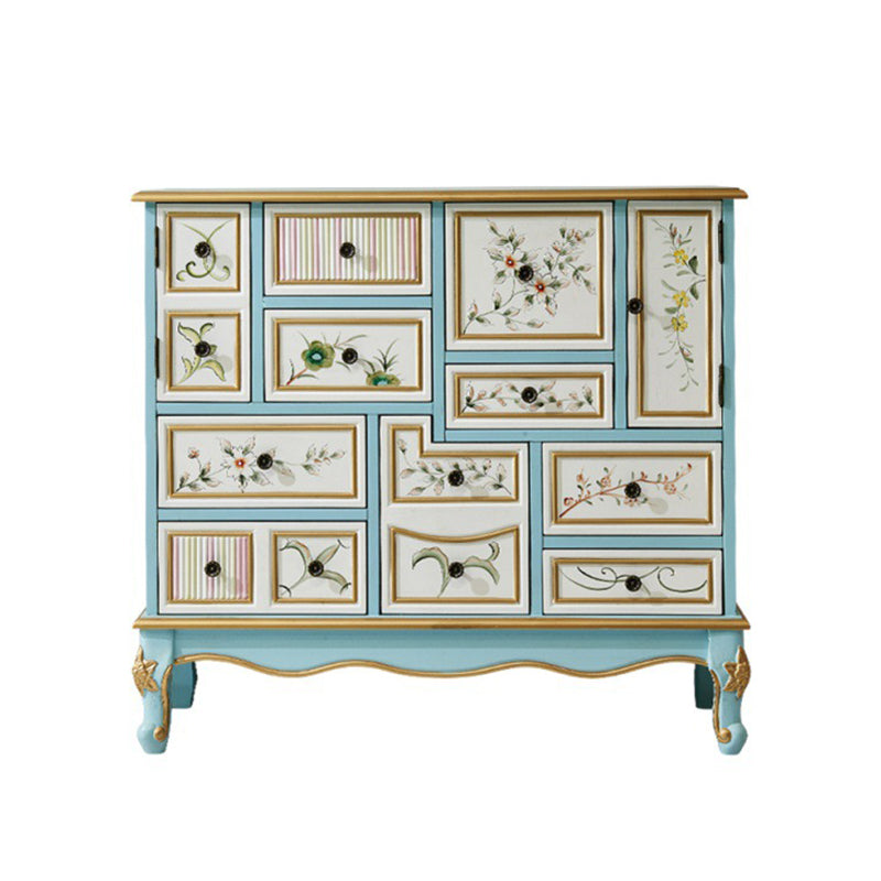 American Traditional Combo Dresser Wood Storage Chest for Bedroom