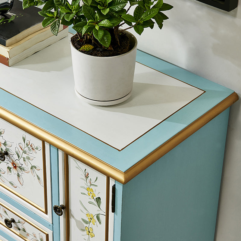 American Traditional Combo Dresser Wood Storage Chest for Bedroom