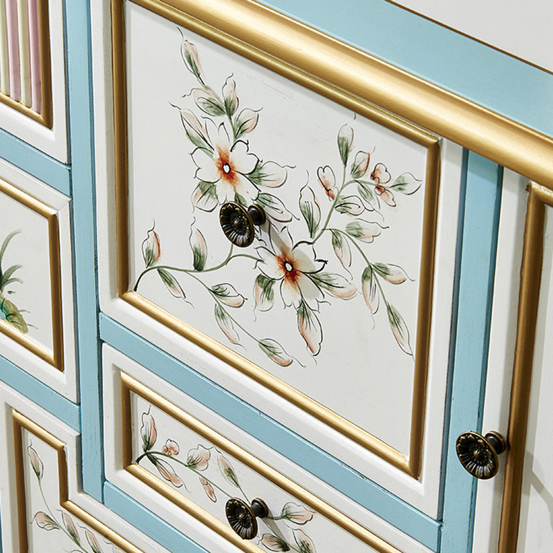 American Traditional Combo Dresser Wood Storage Chest for Bedroom