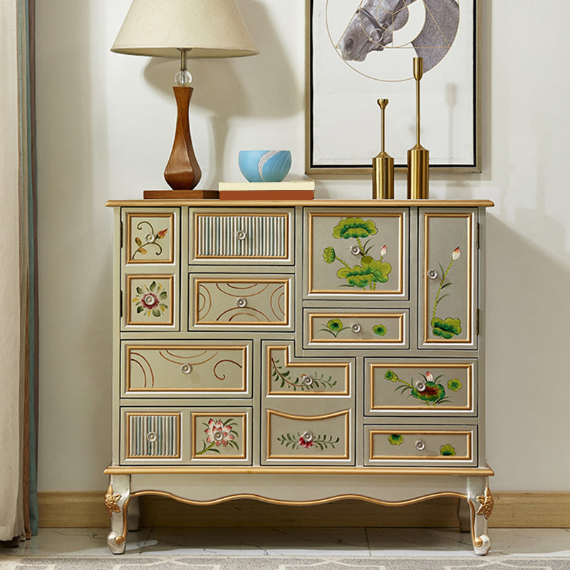 American Traditional Combo Dresser Wood Storage Chest for Bedroom