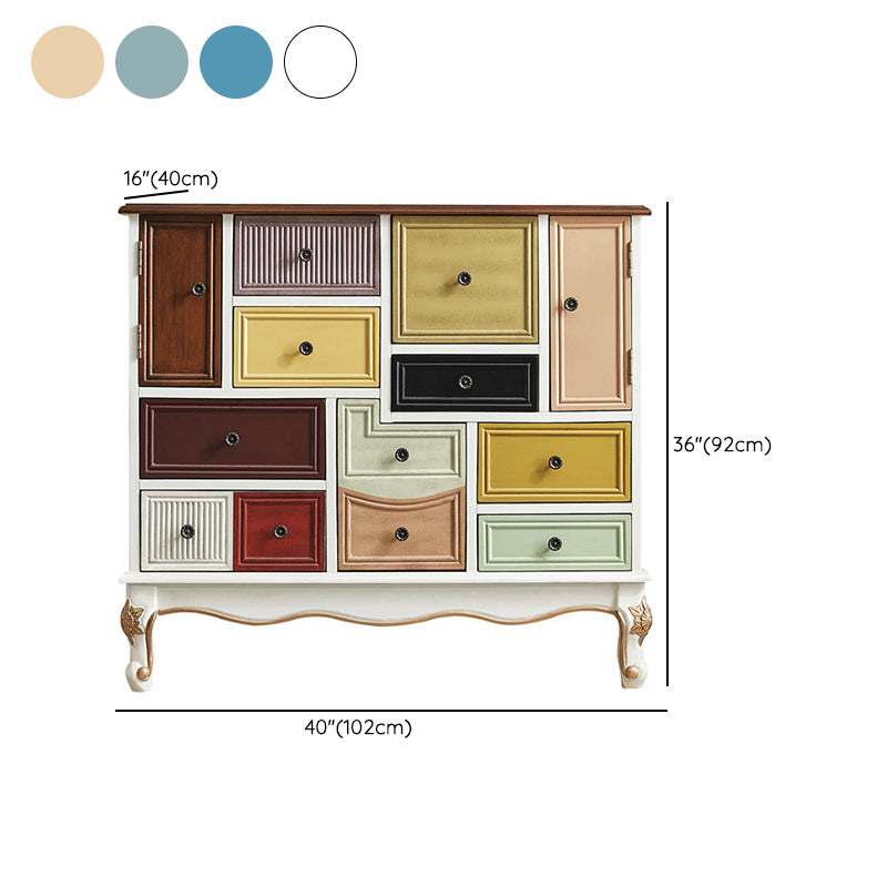 American Traditional Combo Dresser Wood Storage Chest for Bedroom