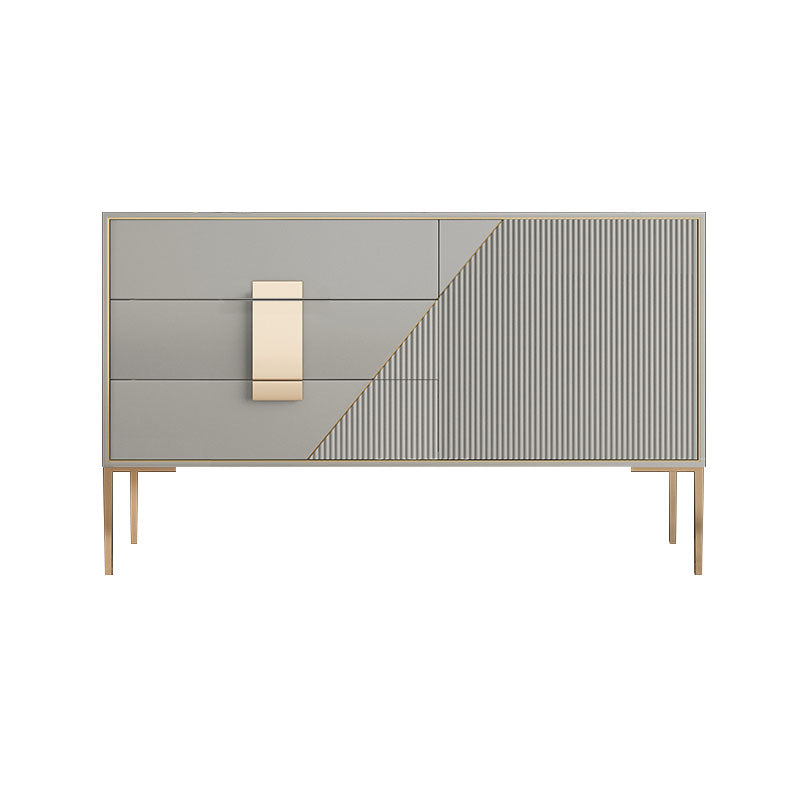 Classic Glam Combo Dresser Oak Storage Chest Dresser for Bedroom