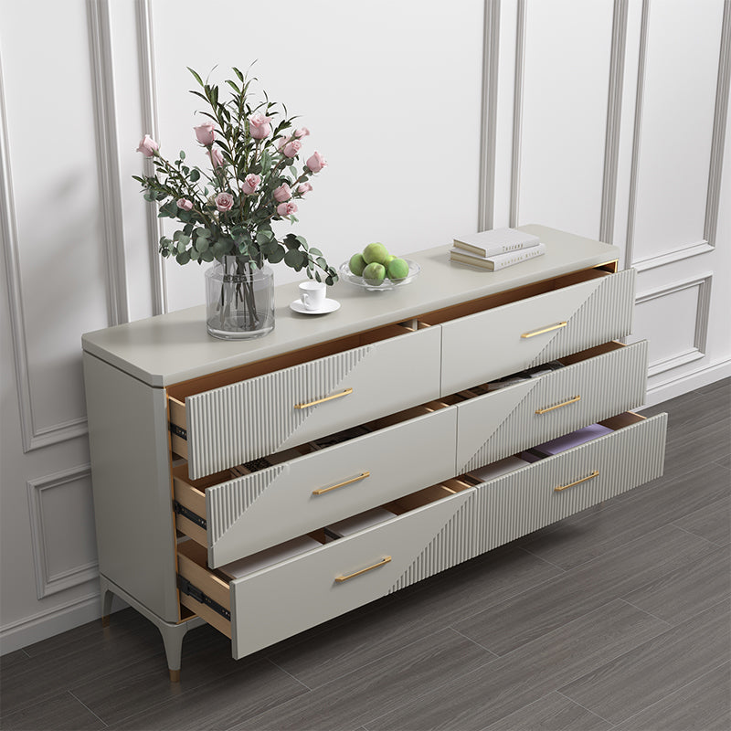 Classic Glam Double Dresser Birch Storage Chest with Drawers for Bedroom