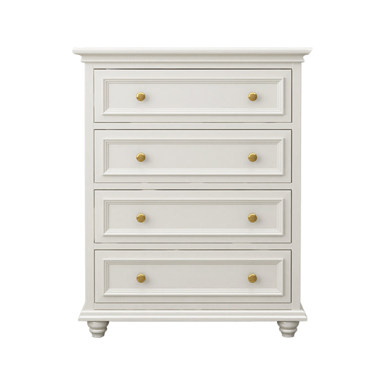Traditional Storage Chest Solid Wood White Dresser , 23.33-inch Width