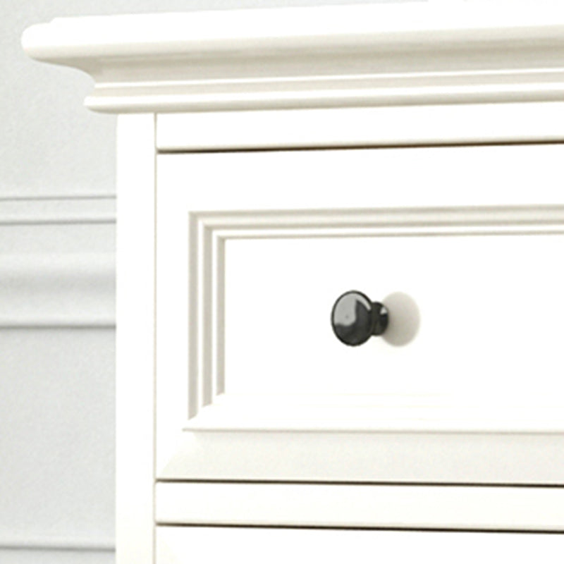 Traditional Storage Chest Solid Wood White Dresser , 23.33-inch Width