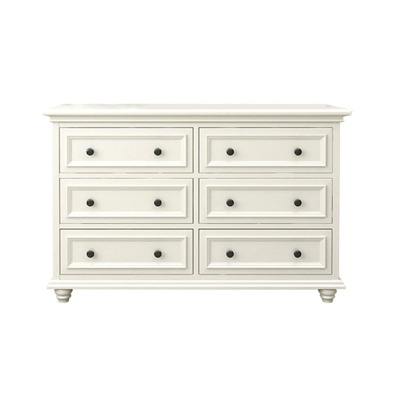 Traditional Storage Chest Solid Wood White Dresser , 23.33-inch Width