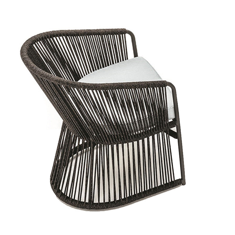 Removable Cushion Outdoor Chair with Arm Aluminum Dining Side Chair