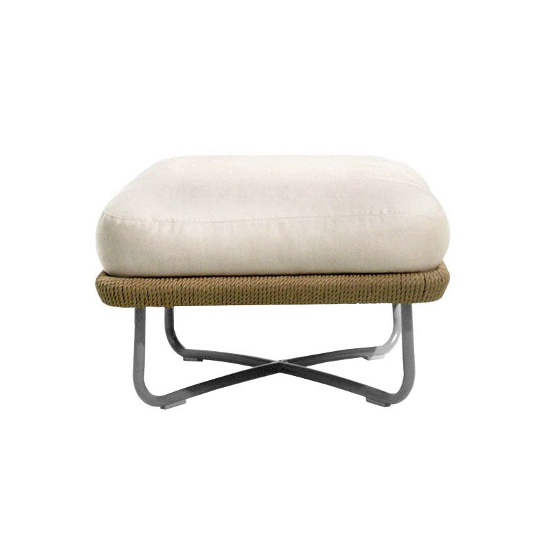 Brown Rattan Patio Sofa Water Resistant Outdoor Patio Sofa with Metal Frame