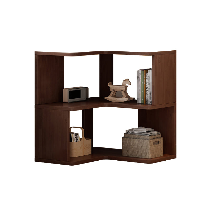 Contemporary Style Open Back Bookshelf Engineered Wood Bookcase with Shelves