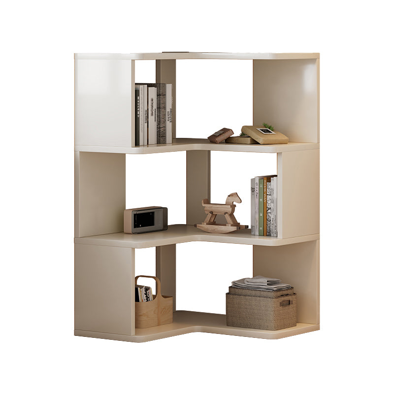 Contemporary Style Open Back Bookshelf Engineered Wood Bookcase with Shelves