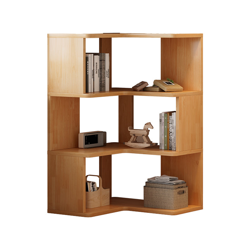 Contemporary Style Open Back Bookshelf Engineered Wood Bookcase with Shelves