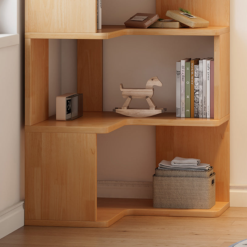 Contemporary Style Open Back Bookshelf Engineered Wood Bookcase with Shelves
