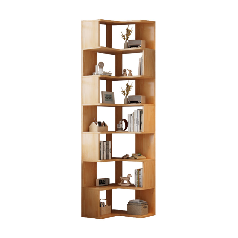 Contemporary Style Open Back Bookshelf Engineered Wood Bookcase with Shelves