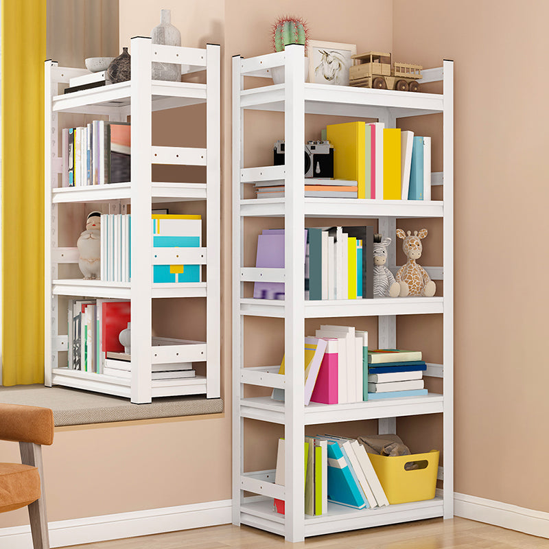 Standard Steel Open Back Bookcase Contemporary White Open Back Bookshelf