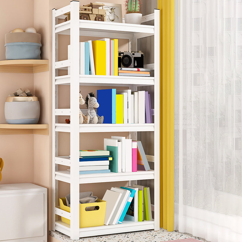 Standard Steel Open Back Bookcase Contemporary White Open Back Bookshelf