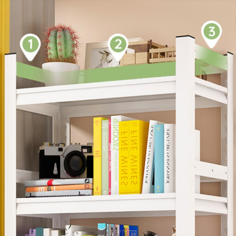 Standard Steel Open Back Bookcase Contemporary White Open Back Bookshelf