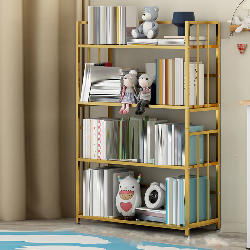 Open Back Standard Bookcase Metal Modern Bookshelf with Shelves