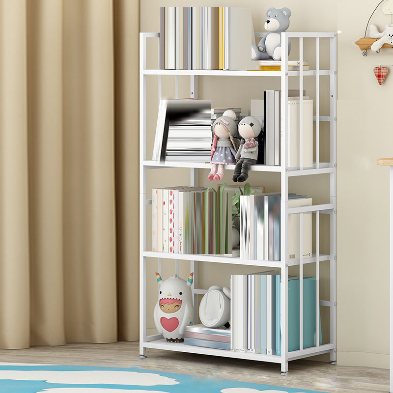 Open Back Standard Bookcase Metal Modern Bookshelf with Shelves