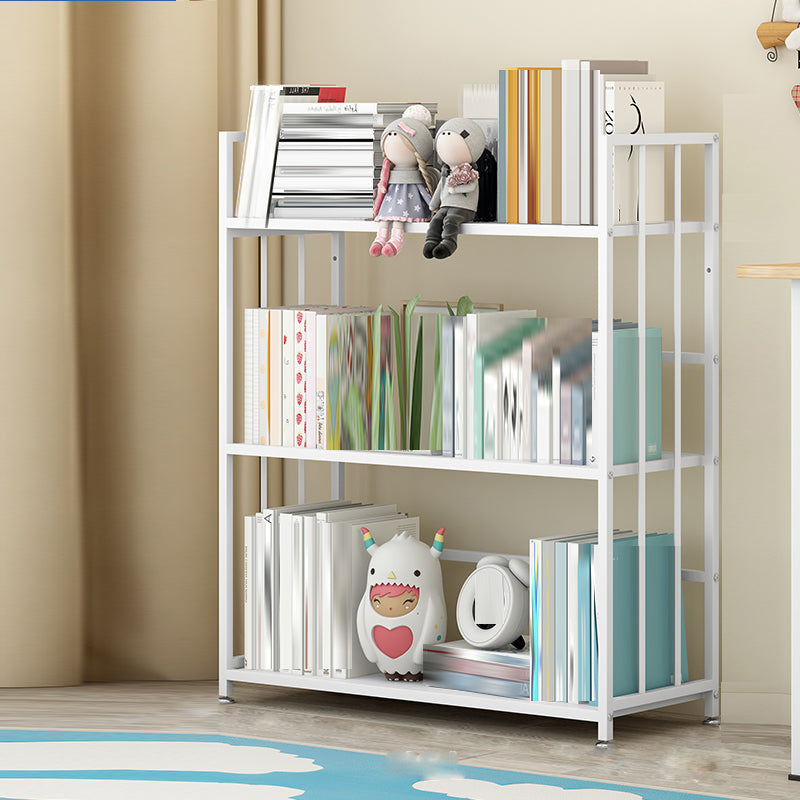Open Back Standard Bookcase Metal Modern Bookshelf with Shelves