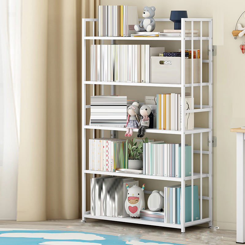 Open Back Standard Bookcase Metal Modern Bookshelf with Shelves