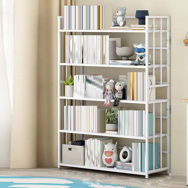 Open Back Standard Bookcase Metal Modern Bookshelf with Shelves