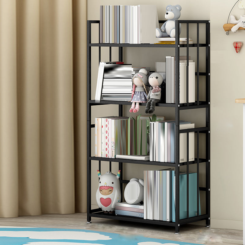 Open Back Standard Bookcase Metal Modern Bookshelf with Shelves