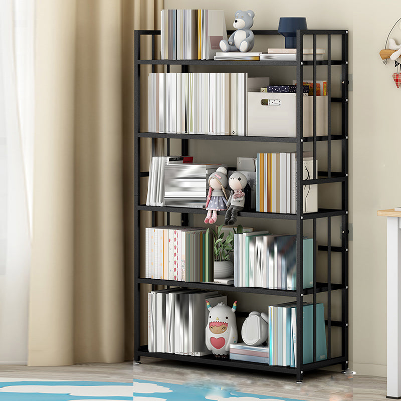 Open Back Standard Bookcase Metal Modern Bookshelf with Shelves