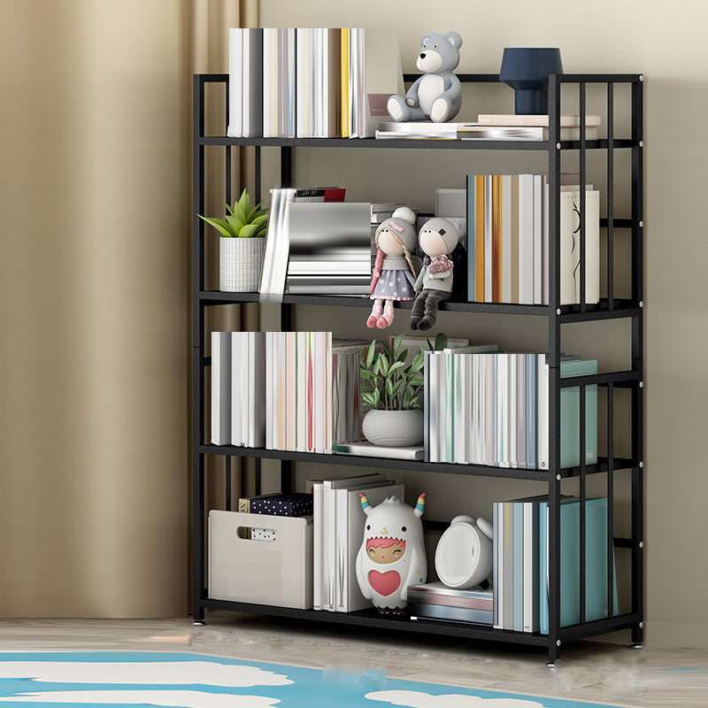 Open Back Standard Bookcase Metal Modern Bookshelf with Shelves