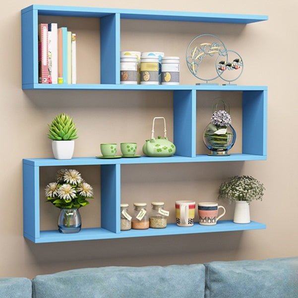 Modern Wooden Shelf Bookcase Wall Mounted Shelves Included Shelf for Bedroom