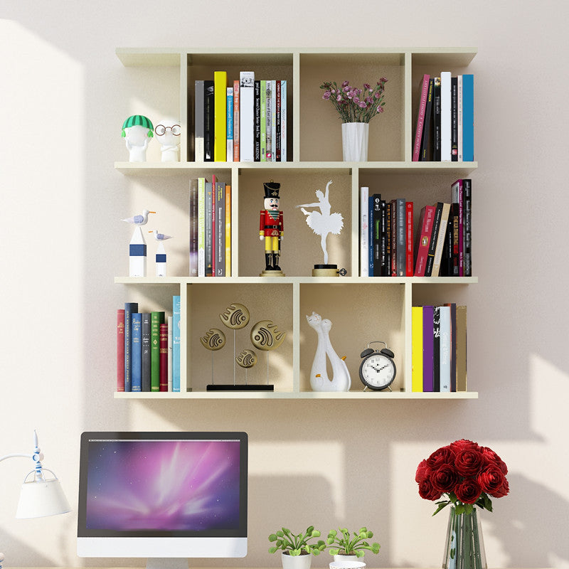Wall Mounted Bookcase Engineered Wood Bookshelf Open Bookcase