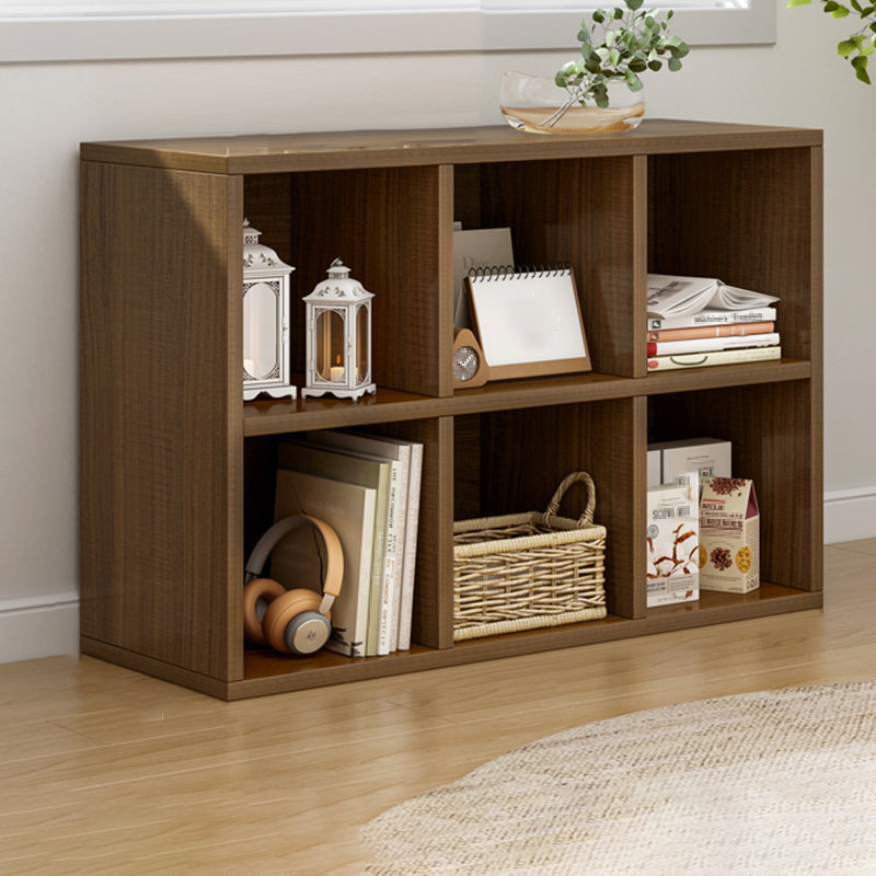 Contemporary Engineered Wood Bookshelf Standard Closed Back with Shelves