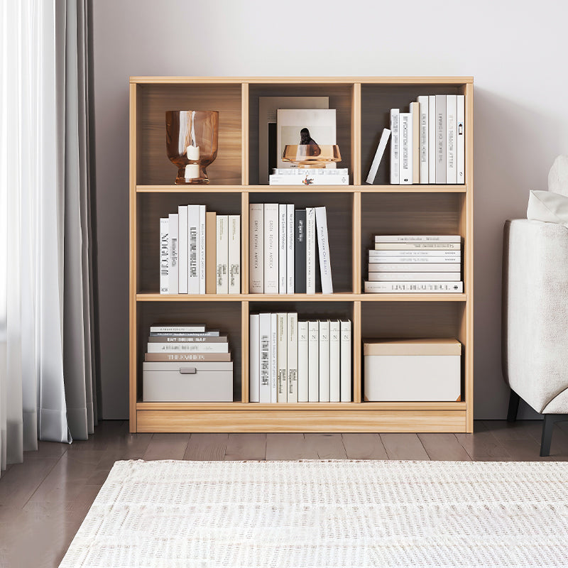 Contemporary Engineered Wood Bookshelf Standard Closed Back with Shelves