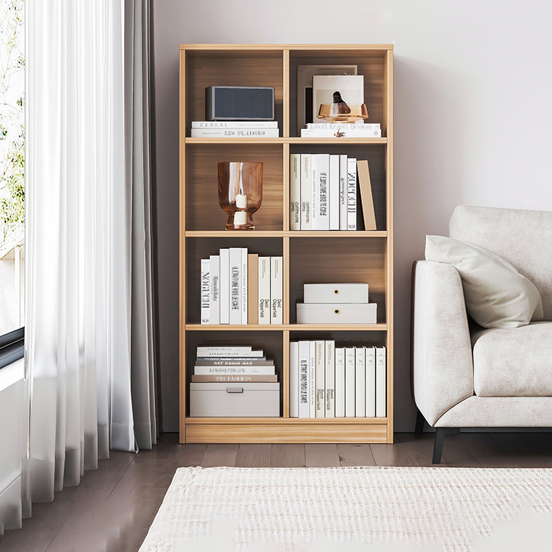 Contemporary Engineered Wood Bookshelf Standard Closed Back with Shelves