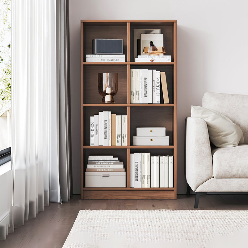 Contemporary Engineered Wood Bookshelf Standard Closed Back with Shelves