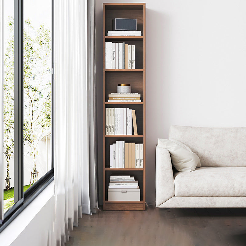 Contemporary Engineered Wood Bookshelf Standard Closed Back with Shelves