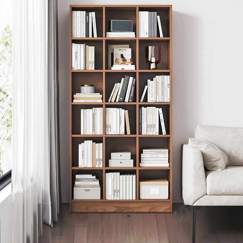 Contemporary Engineered Wood Bookshelf Standard Closed Back with Shelves