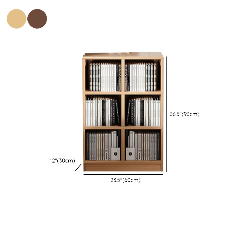 Contemporary Engineered Wood Bookshelf Standard Closed Back with Shelves