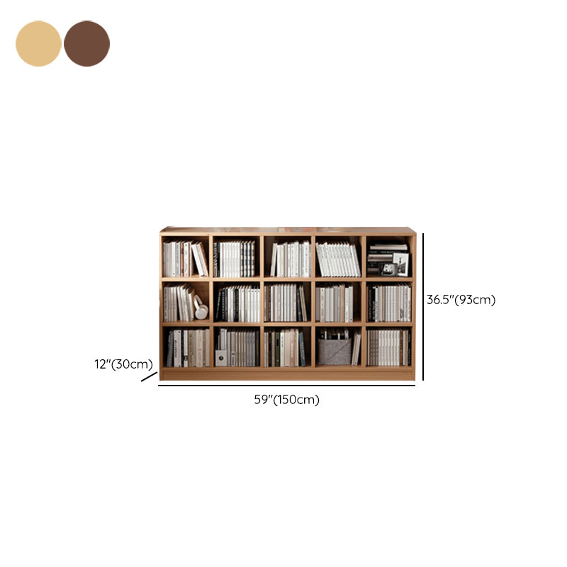 Contemporary Engineered Wood Bookshelf Standard Closed Back with Shelves