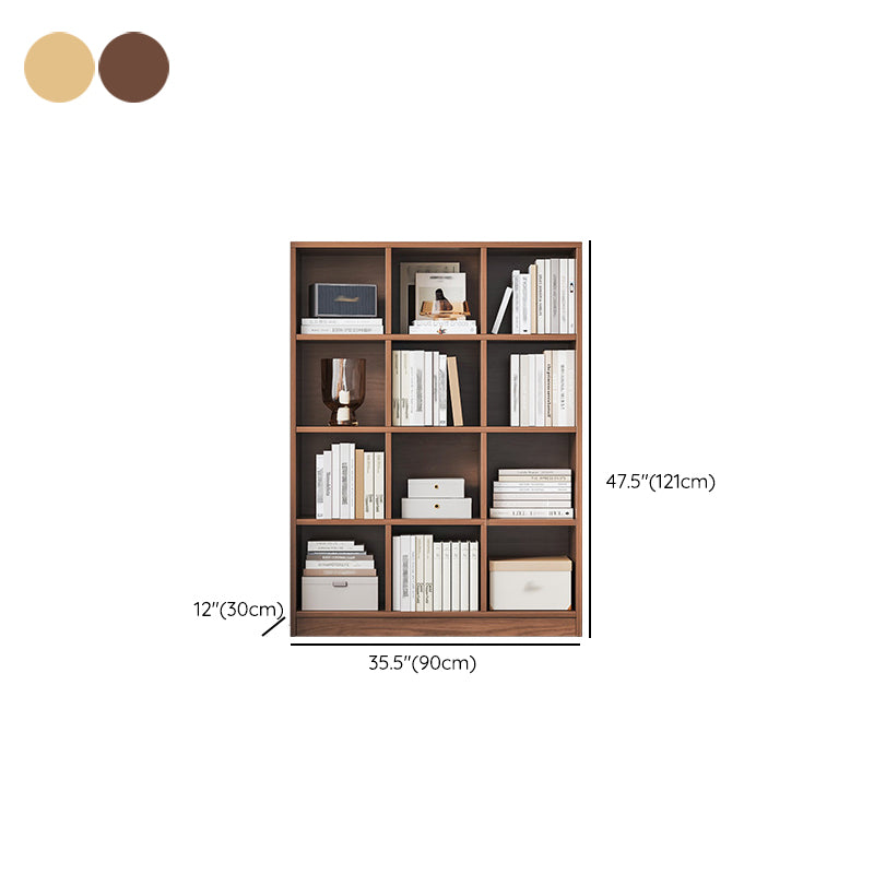 Contemporary Engineered Wood Bookshelf Standard Closed Back with Shelves