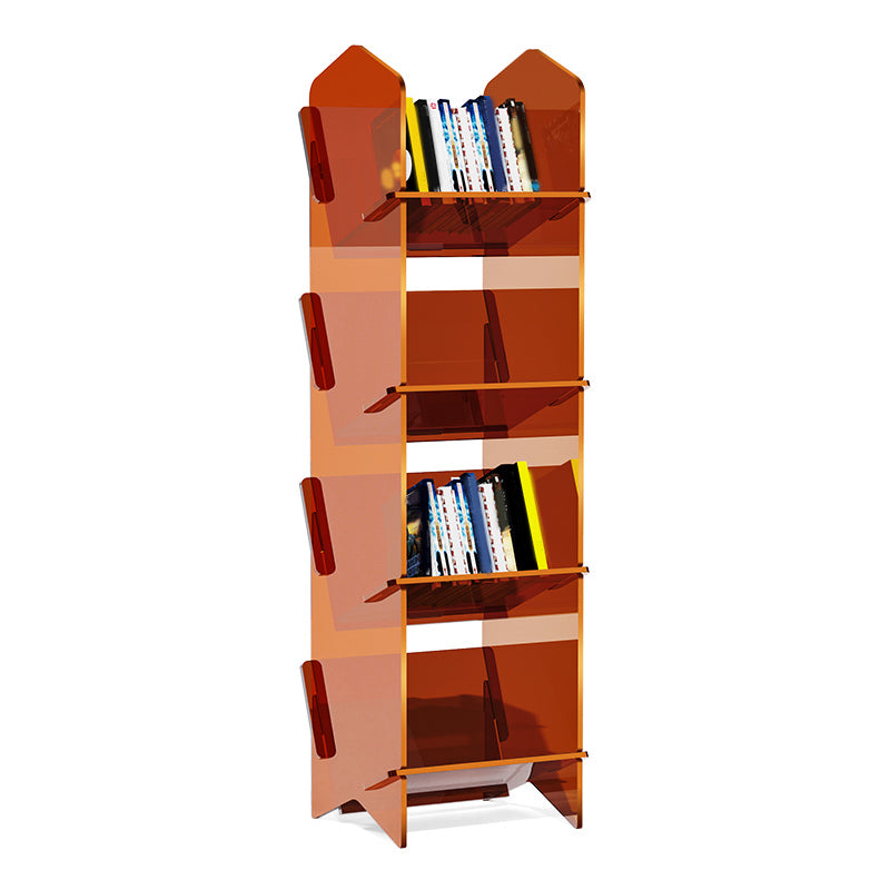 Scandinavian Acrylic Bookcase  Standard Closed Back Bookshelf with Shelves