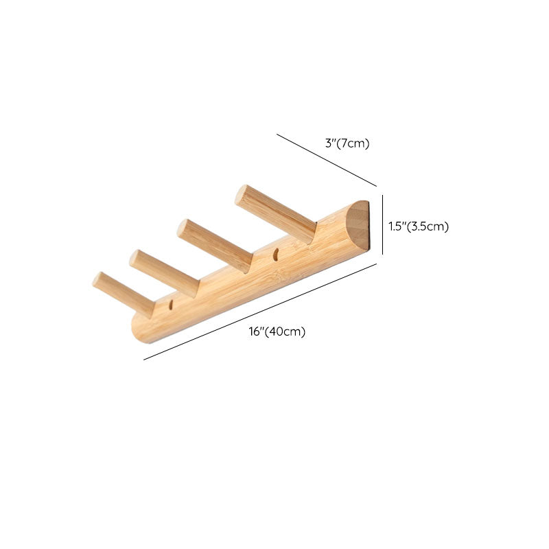 Wooden Coat Rack Contemporary Style Home Wall Hanging Coat Hanger